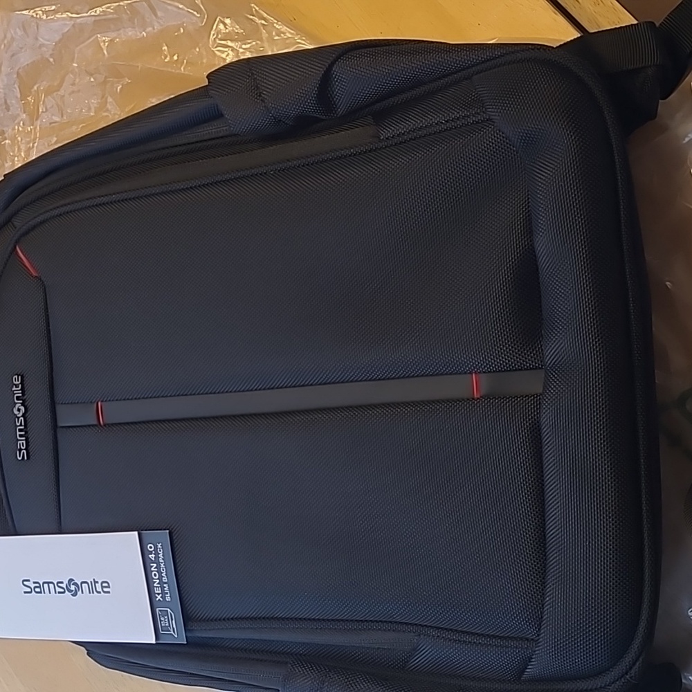 Samsonite Xenon 4.0 Slim Black Laptop Backpack NWT - Picture 6 of 13